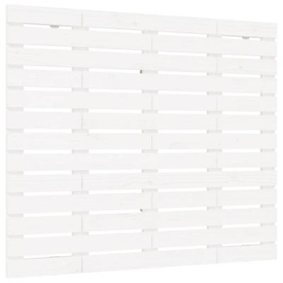 Hoofdbord wandmontage 106x3x91,5 cm massief grenenhout wit