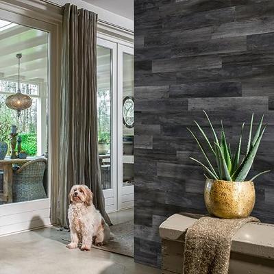 WallArt planken hout-look schuurhout eiken asgrijs
