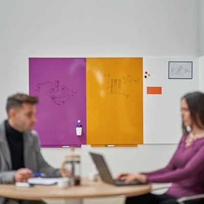 Rocada Whiteboard 6419R (b x h) 75 cm x 55 cm Wit (RAL 9003) Kunststof coating Incl. opbergbakje, Horizontaal- of verticaalformaat