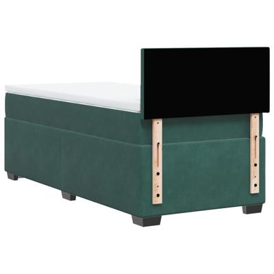 Boxspring met matras fluweel donkergroen 160x200 cm - thumbnail