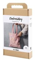 Creativ Company Hobbyset borduurwerk, draagtas, lichtroze, 1 doos - thumbnail