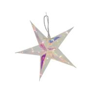 Ster34cm 15LED timer 2xAA iriserend - thumbnail
