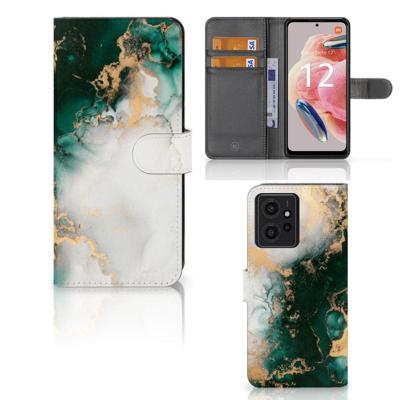 Bookcase voor Xiaomi Redmi Note 12 4G Marmer Groen Bookcase voor Xiaomi Redmi Note 12 4G Marmer Groen