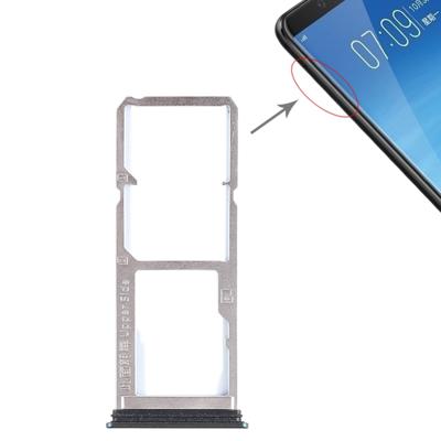 2 x SIM kaarthouder + Micro SD Card lade voor Vivo Y75(Black)