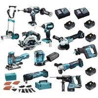Makita DLX1012TJ2 Accu Combiset 10-delig met Trolley 18V 5.0Ah in Mbox - thumbnail