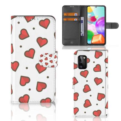 Samsung Galaxy A41 Telefoon Hoesje Hearts Samsung Galaxy A41 Telefoon Hoesje Hearts