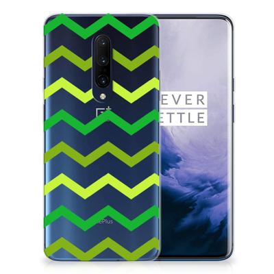 OnePlus 7 Pro | TPU bumper | Zigzag Groen