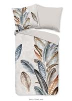 Good Morning Dekbedovertrek "veren" - Zand - (200x200/220 cm) - Katoen Flanel - thumbnail