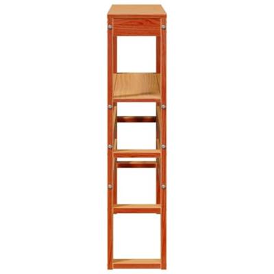 Hoofdbord met schappen 100 cm massief grenenhout wasbruin Hoofdbord met schappen 100 cm massief grenenhout wasbruin