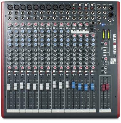 Allen & Heath ZED-18 live en PA mixer met USB