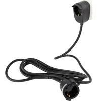 REV 0016130514 Stroom Verlengkabel Zwart 3.00 m H05VV-F 3G 1,5 mm² - thumbnail