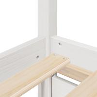 Bedframe zonder matras massief grenenhout wit 140x190 cm - thumbnail
