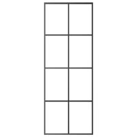 VidaXL Schuifdeur 76x205 cm esg-glas en aluminium zwart - thumbnail