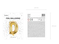 Folieballon Goud Letter &apos;D&apos; - 35cm - thumbnail