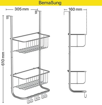 EISL wandrek 30,5x13x62 cm matzilverkleurig