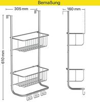 EISL wandrek 30,5x13x62 cm matzilverkleurig - thumbnail