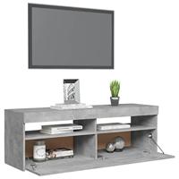 Tv-meubel met LED-verlichting 120x35x40 cm betongrijs - thumbnail