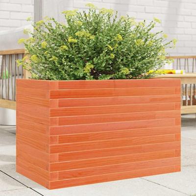 VidaXL Plantenbak 70x40x46 cm massief grenenhout wasbruin VidaXL Plantenbak 70x40x46 cm massief grenenhout wasbruin