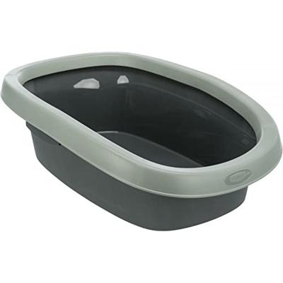 TRIXIE KATTENBAK CARLO BE ECO MET RAND ANTRACIET / GRIJS 58X38X17 CM