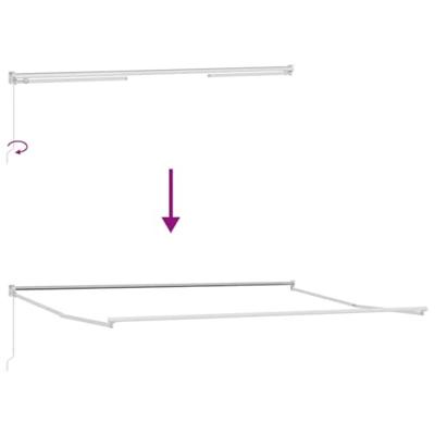 VidaXL Inklapbaar zonnescherm multikleur 500 × 300 cm