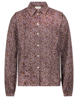 AI&KO Meisjes blouse - Larah Pes - Bitter Chocolade - thumbnail