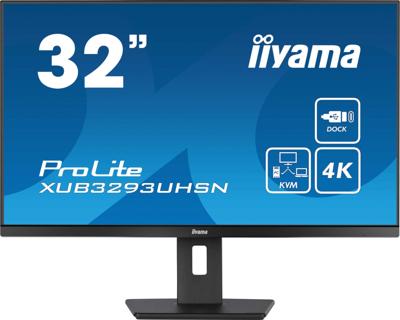 Iiyama ProLite XUB3293UHSN-B5 LED-monitor Energielabel G (A - G) 80 cm (31.5 inch) 3840 x 2160 Pixel 16:9 4 ms HDMI, DisplayPort, Hoofdtelefoon (3.5 mm Iiyama ProLite XUB3293UHSN-B5 LED-monitor Energielabel G (A - G) 80 cm (31.5 inch) 3840 x 2160 Pixel 16:9 4 ms HDMI, DisplayPort, Hoofdtelefoon (3.5 mm