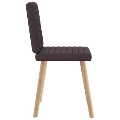 Eetkamerstoelen 4 st stof donkerbruin