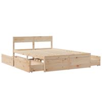 Bedframe zonder matras massief grenenhout 120x190 cm - thumbnail