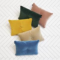 HAY Dot Cushion 1 Knoop Velours Kussen - Marineblauw - thumbnail