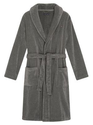 Tommy Hilfiger badstof badjas donkergrijs