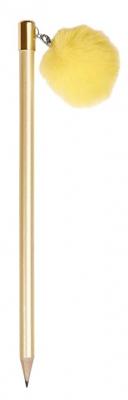 Moses potlood met pompom 17,8 cm geel pastel