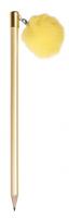 Moses potlood met pompom 17,8 cm geel pastel - thumbnail