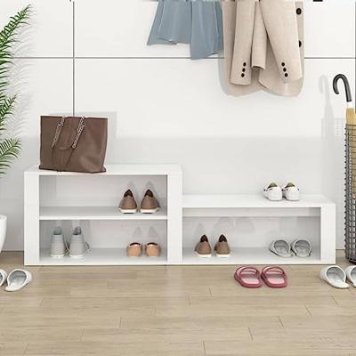 VidaXL Schoenenkast 150x35x45 cm bewerkt hout hoogglans wit VidaXL Schoenenkast 150x35x45 cm bewerkt hout hoogglans wit
