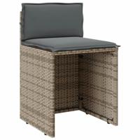 3-delige Bistroset met kussens poly rattan beige - thumbnail