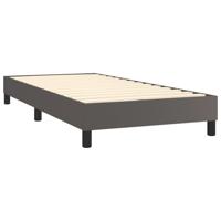 Boxspring met matras kunstleer grijs 80x200 cm - thumbnail