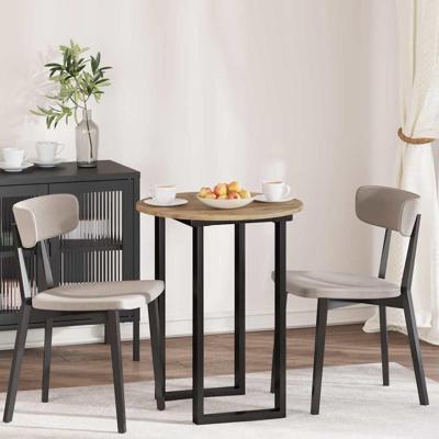 Tafelblad artisanaal eikenkleurig 60 x 60 x 1.5 cm Bewerkt hout