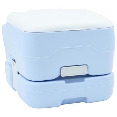 VidaXL Camping toilet lichtblauw en wit 41,5 x 36,5 x 30 cm polyetheen