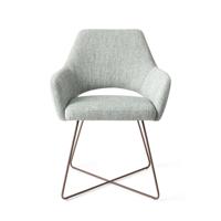 Jesper Home Yanai eetkamerstoel Soft Sage cross gold - thumbnail