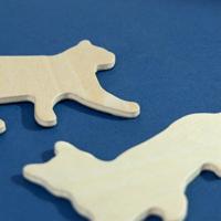 Houten Dierenmagneten (set Van 3) - Kat - thumbnail