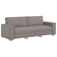 2-delige Loungeset met kussens stof taupe - thumbnail