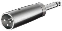 goobay XLR Adapter, AUX jack 6.35mm mono male naar XLR male - thumbnail