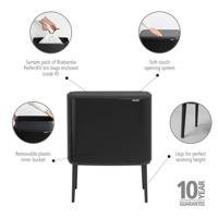 Brabantia Bo Touch bin 36l matt black - thumbnail