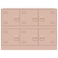 Dressoir 99x39x73 cm staal roze - thumbnail