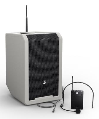 LD Systems ANNY 8 BPH 8 Inch Draagbare Accu Speaker met draadloze headset en Bodypack urban grey