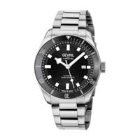 Gevril Men&apos;s Yorkville Automatic Stainless Steel Bracelet Black 48600 Heren Horloge - thumbnail