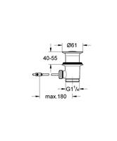 Grohe waste inrichting met stang - thumbnail