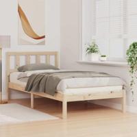 Bedframe met hoofdeinde Bruin 75 x 190 cm Massief grenenhout - thumbnail