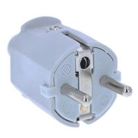 AS Schwabe 62220 Stekker met randaarde PVC 230 V Grijs - thumbnail