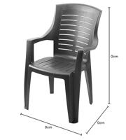 Pro Garden Stoel Talia 55x60x91 cm Antraciet - thumbnail