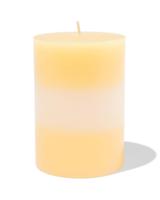 HEMA Stompkaars ⌀7x10cm strepen lichtgeel-ivoor (lichtgeel) - thumbnail